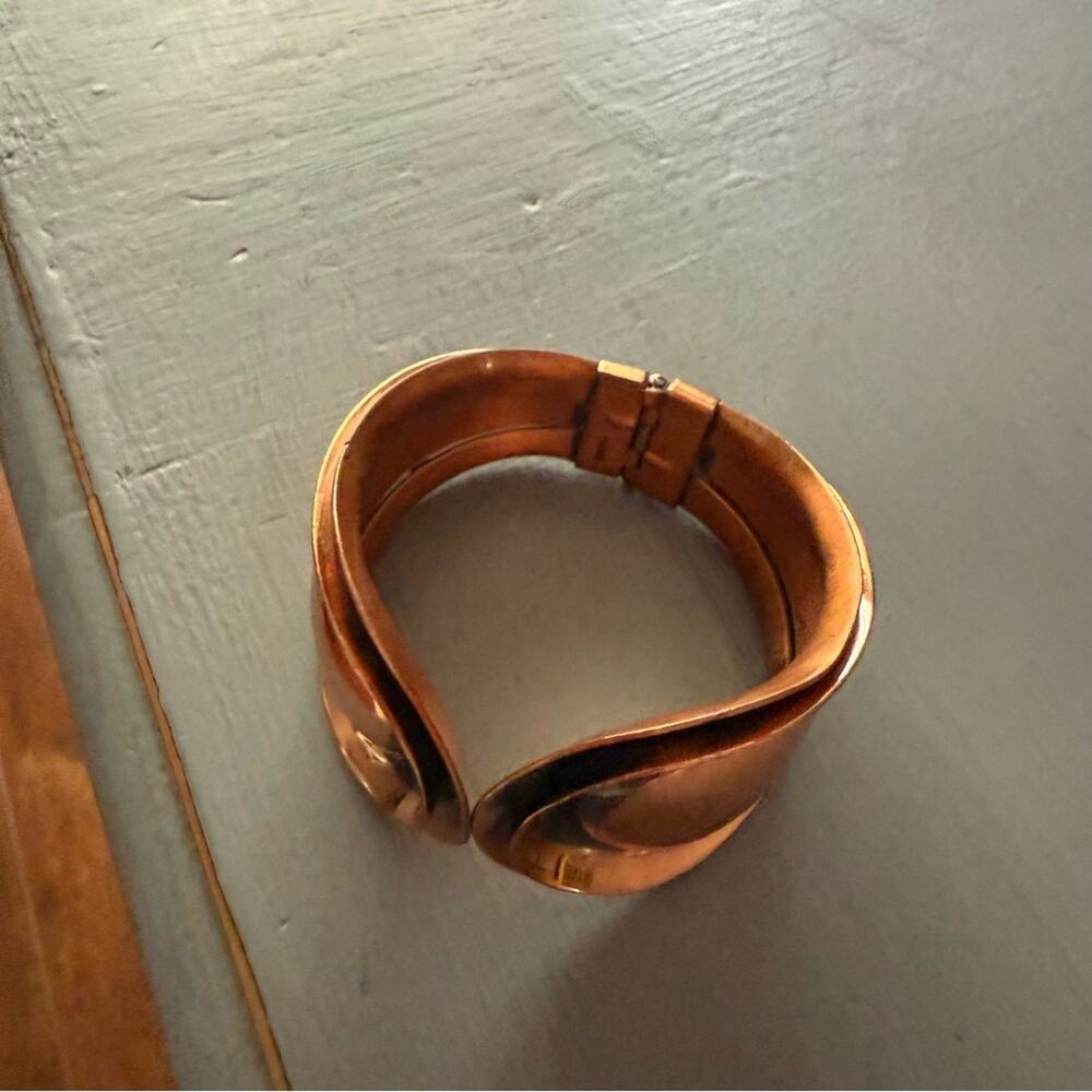 Renoir Copper Hinged Cuff Bracelet - Picture 11 of 15